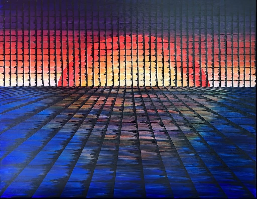 Trapped by Agnes Kurina, Mixed media on canvas