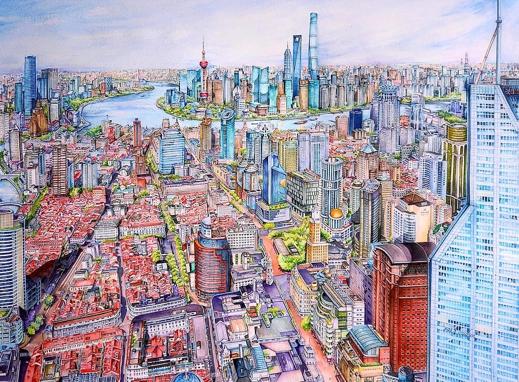 Charm of the East by Cai Zhen, Watercolour on paper