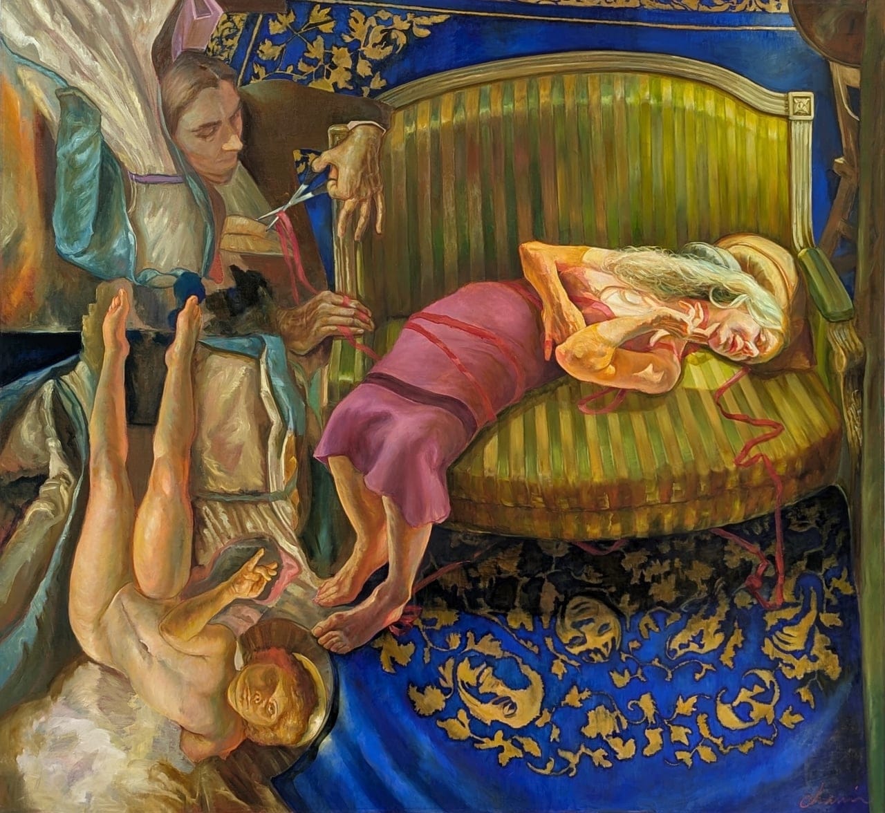 After Kamihira: The Therapy by Carmen Chami, Oil on canvas, 2025