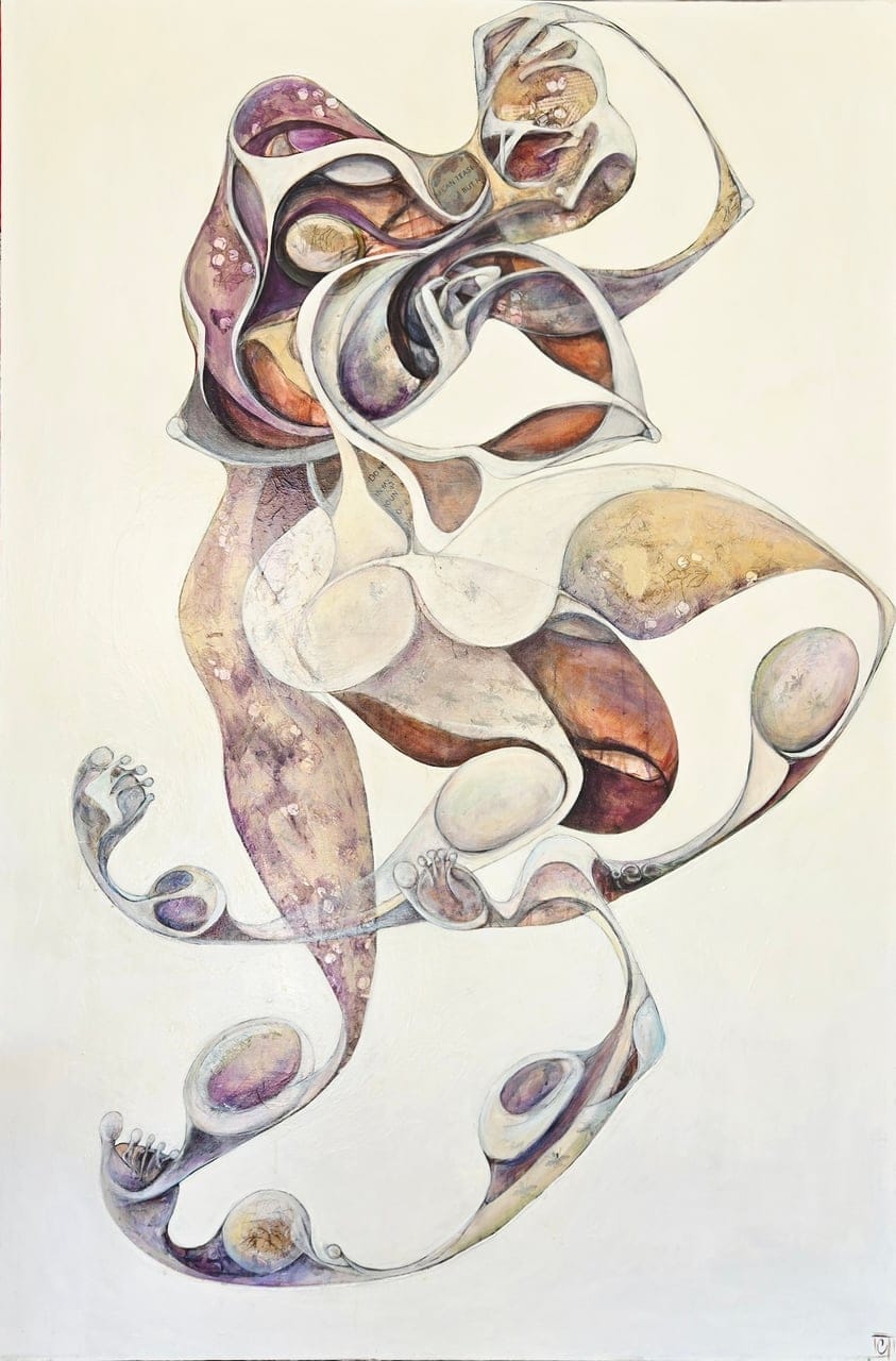 Dance of Love by Christiana Lewis Ulwelling, Mixed media on canvas, 2025