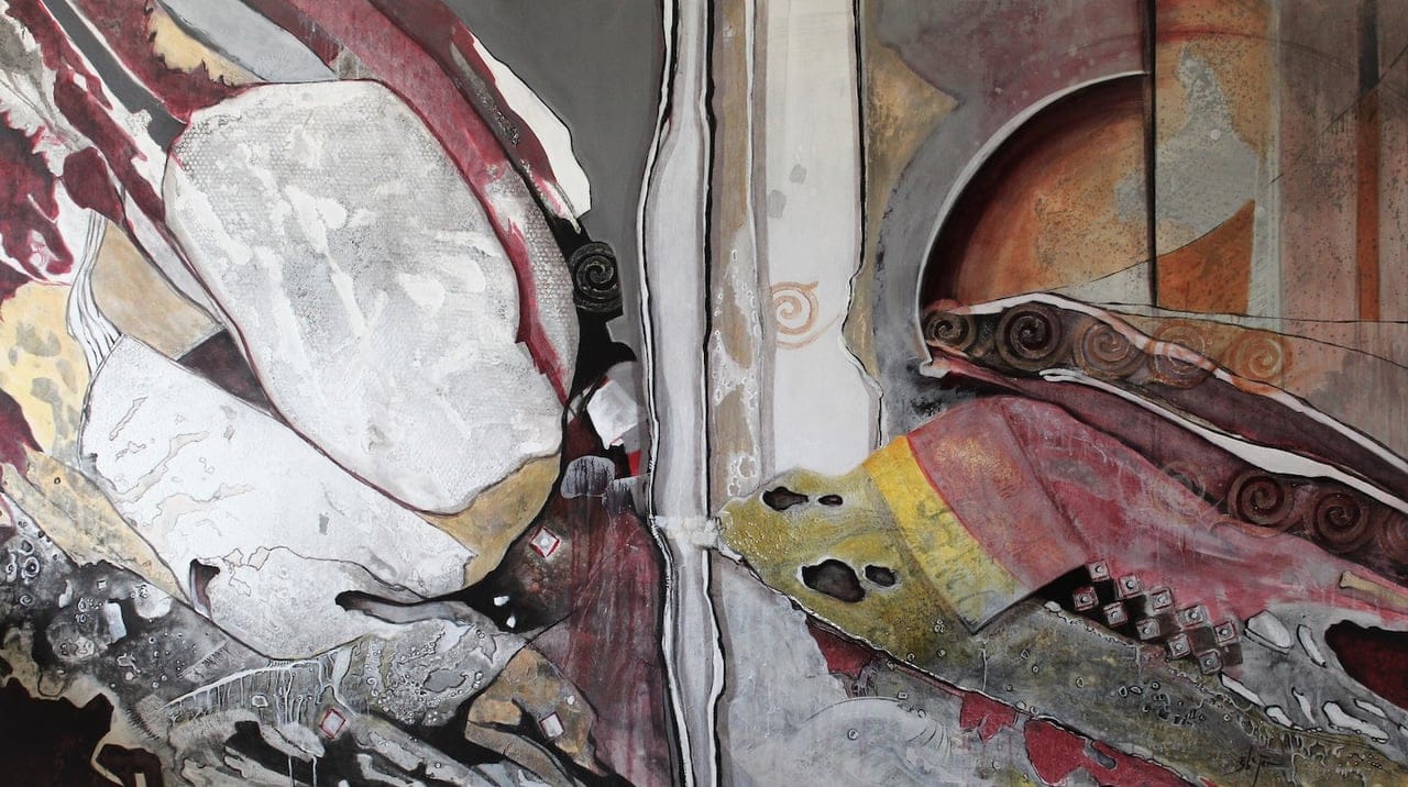 Time Forgotten Passage to the Temple by Damian Ebejer, Acrylic on canvas