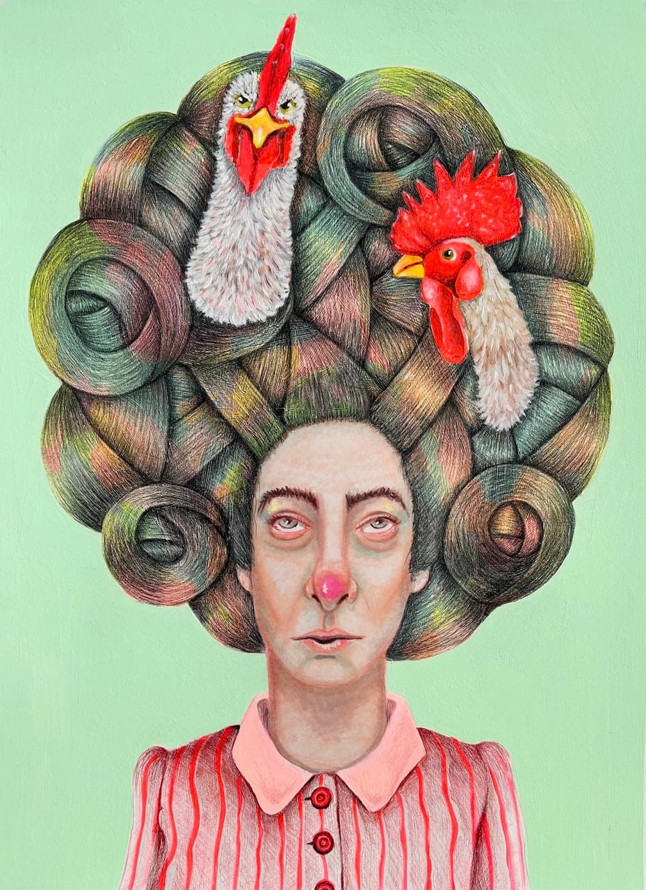 Long way home by Daniela Albert, Mixed media on paper, 2025