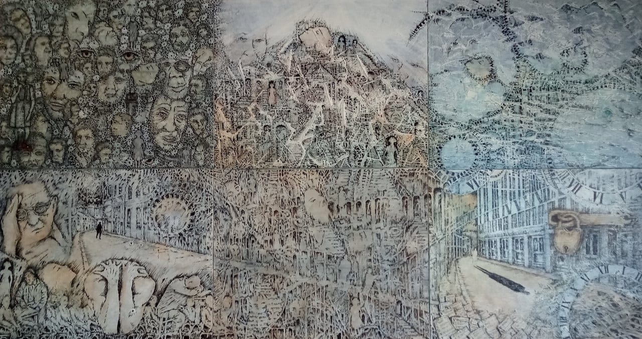 Melting Memories, Melting Me by David Jay, Mixed media on canvas