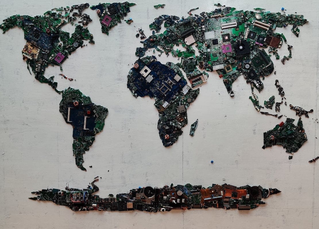 Agbogbloshie – modern day Sodom and Gomorrah by Echoes Of Our Earth, Mixed media on board