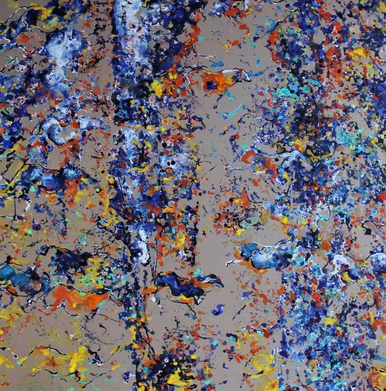 Solar Bronze Dream by Elena Georgieva, Mixed media on canvas