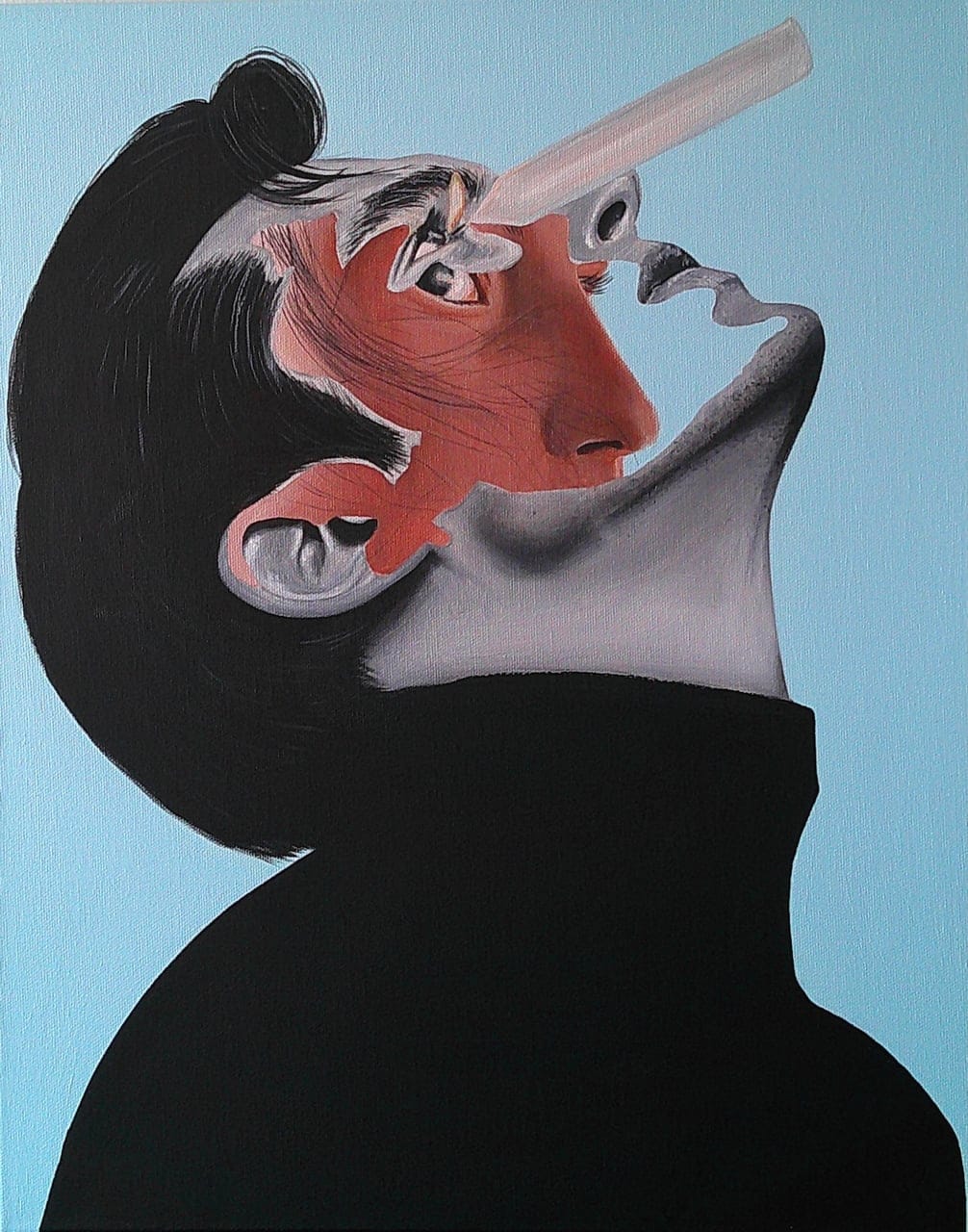 Illuminated Burden by Erwin Viado, Acrylic on canvas, 2025