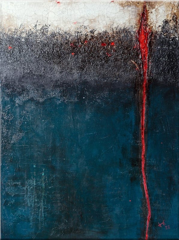 Sangre en el Ocano Azul by Felipe Sardenberg, Acrylic on canvas