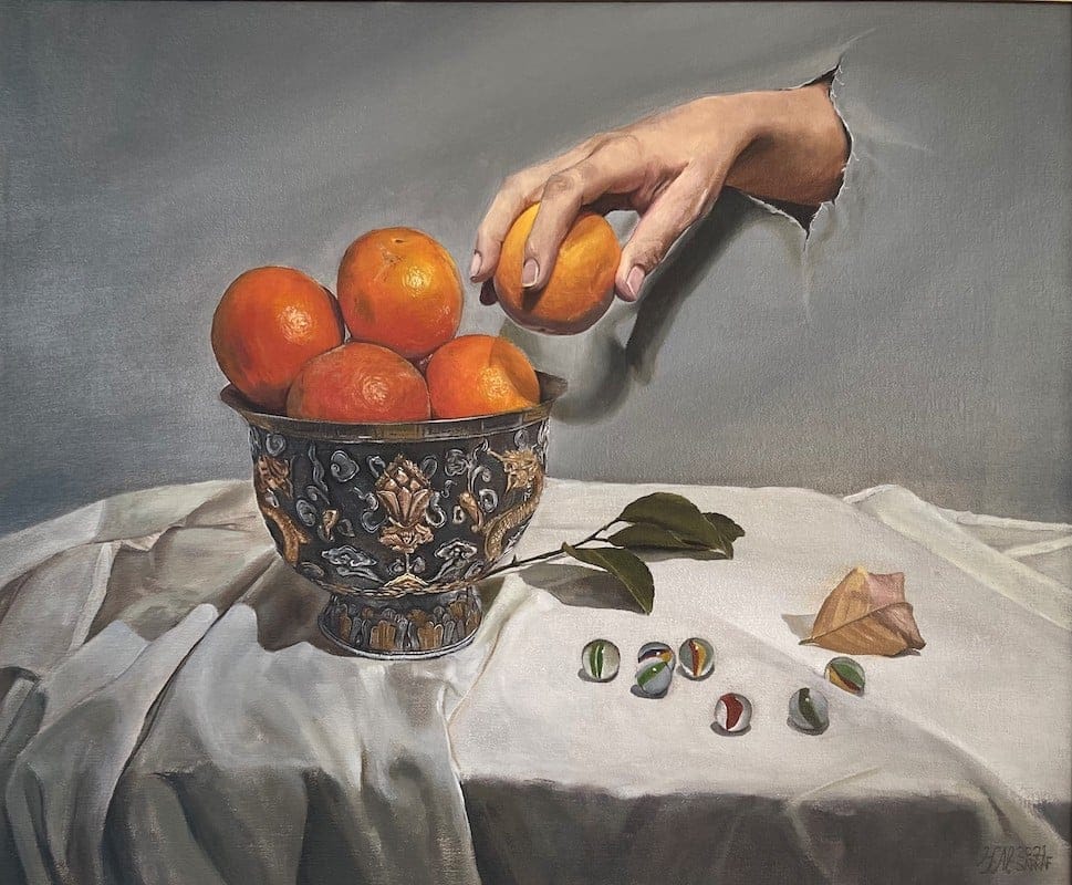 Not so Still life by Hameed Alsarraf, Oil painting