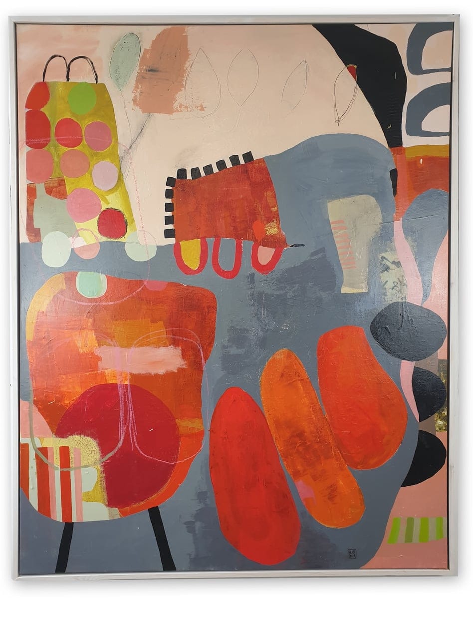 A chair for the guest by Helle Johansen-Baker (Designedbyhelle), Acrylic on canvas, 2024