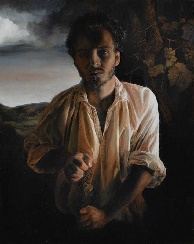 Nicolas Appuye by Hervé Bonsard, Oil on wood
