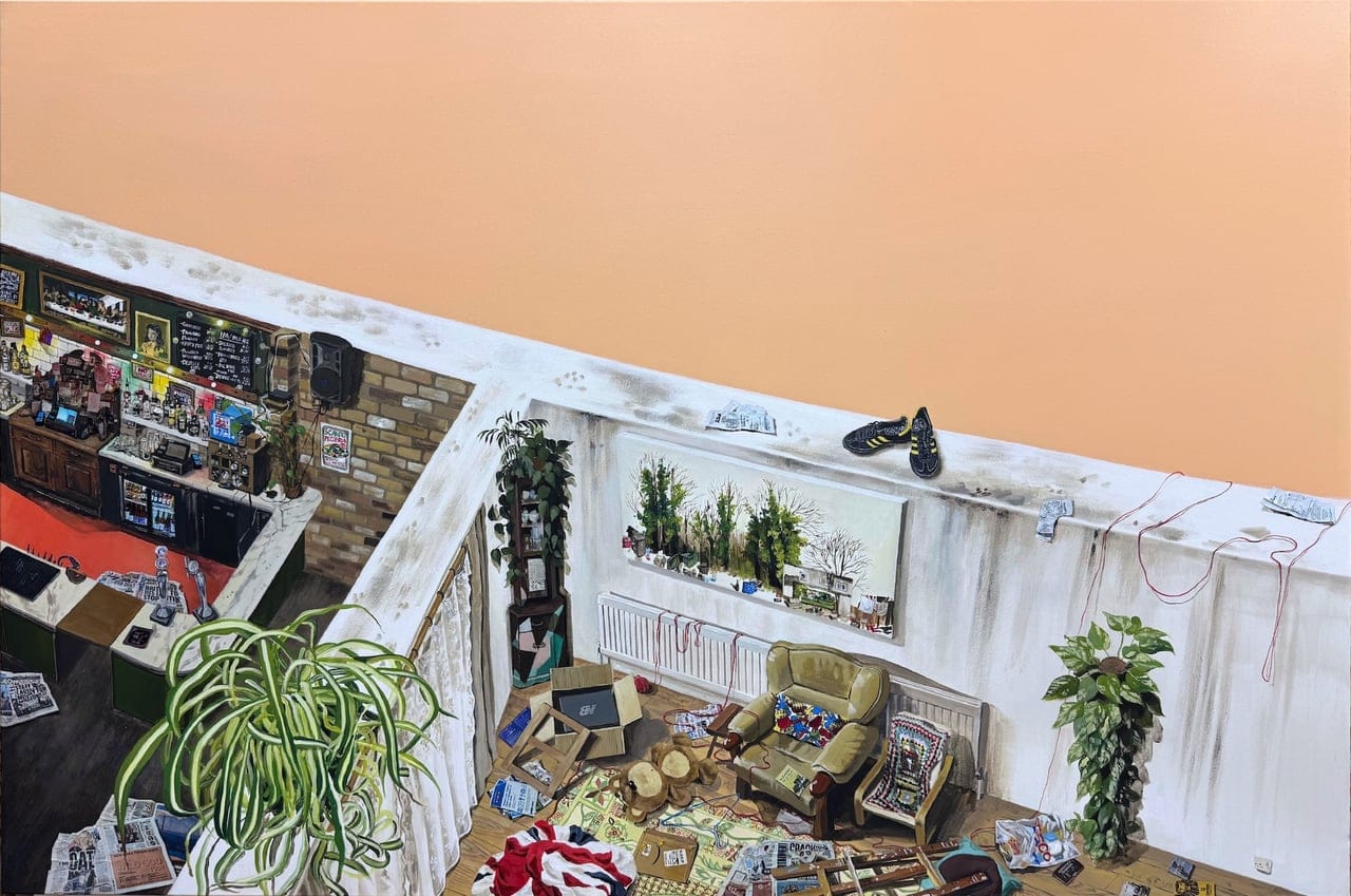 Two Strange Picnic II by Insuk Kwon, Acrylic on canvas, 2024