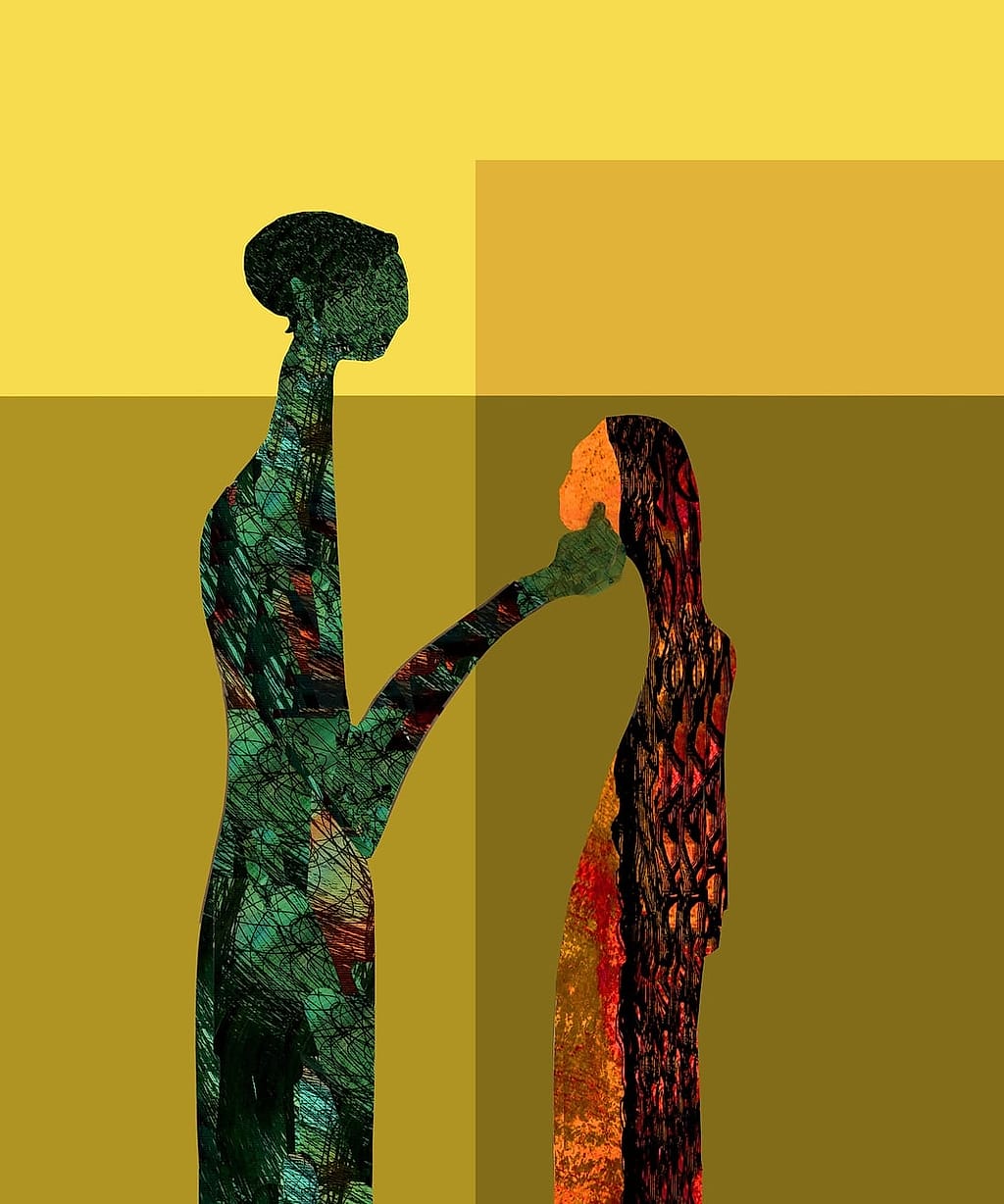 Crossing The Divide by Jane Munro, Digital Artwork on canvas, 2024