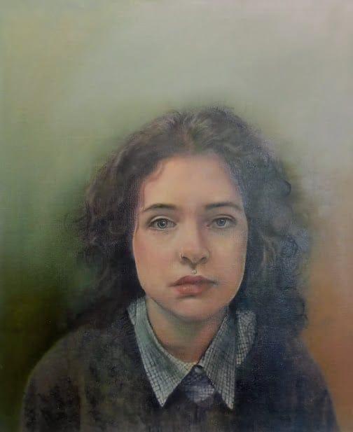 Portrait of a girl by Joanna Georgiades, Oil on canvas