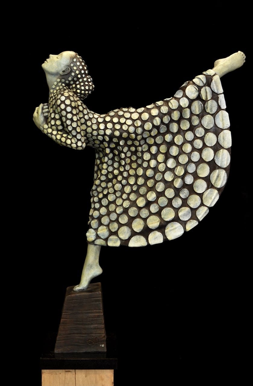Moonlight by Jonathan Hateley, Hand painted bronze resin sculpture, 2021