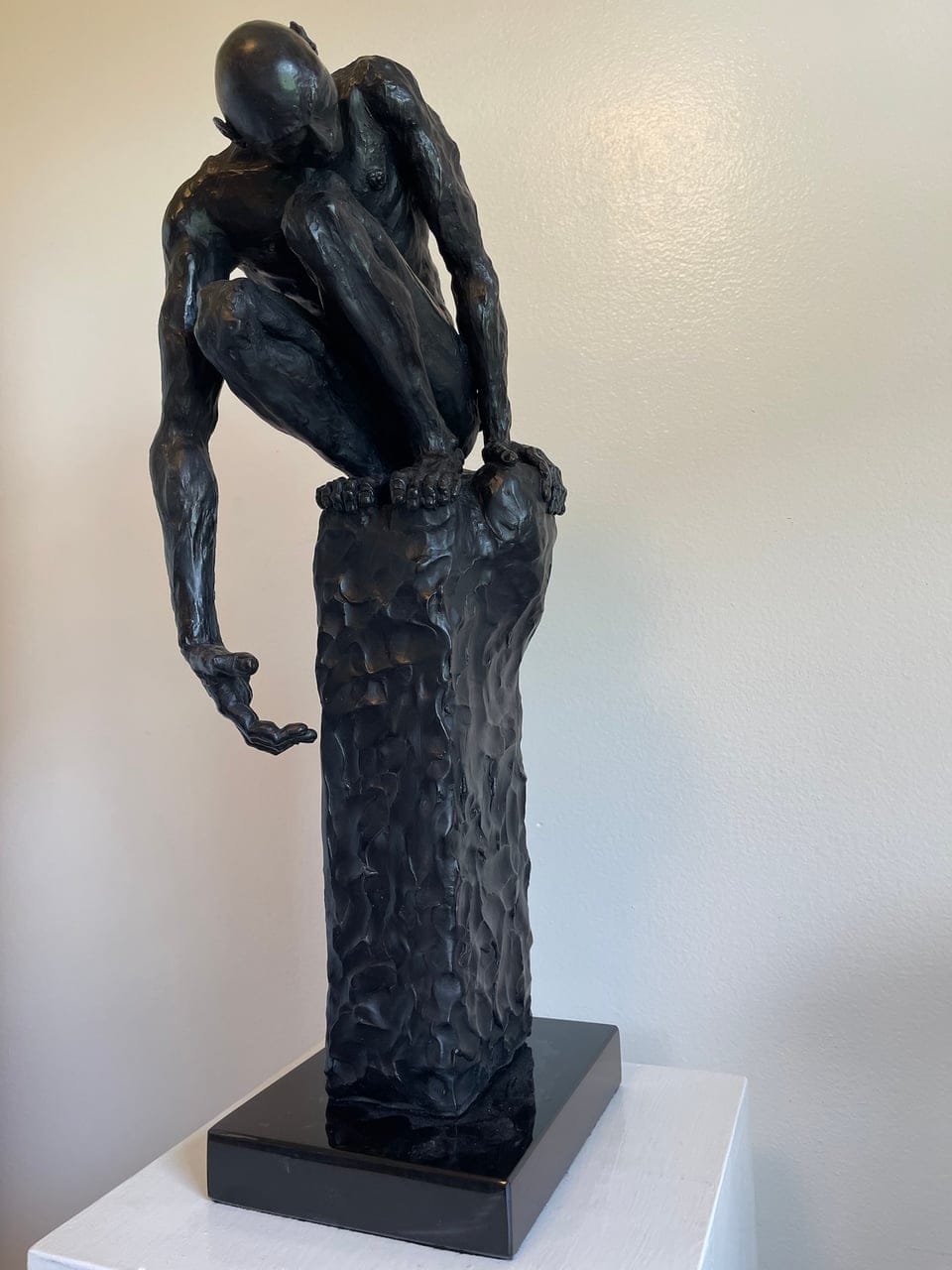 Reaching Down For Lost Time by Khachik Bozoghlian, Bronze sculpture, 2023