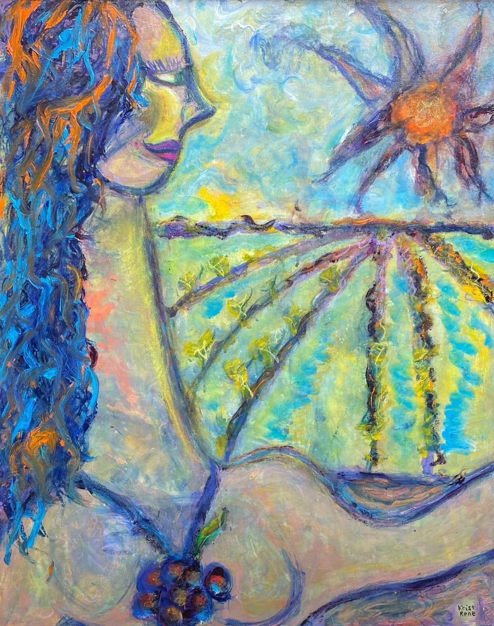 Mustard Madonna by Kristi Rene, Acrylic on canvas