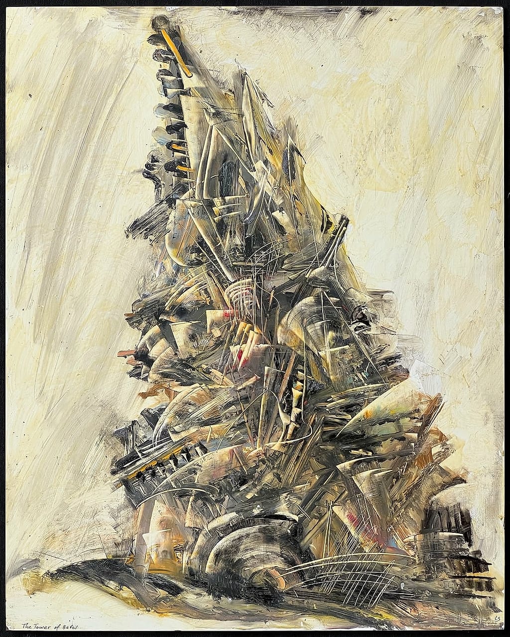 The Tower of Babel 1 by Leon Steinmetz, Oil on board, 2023