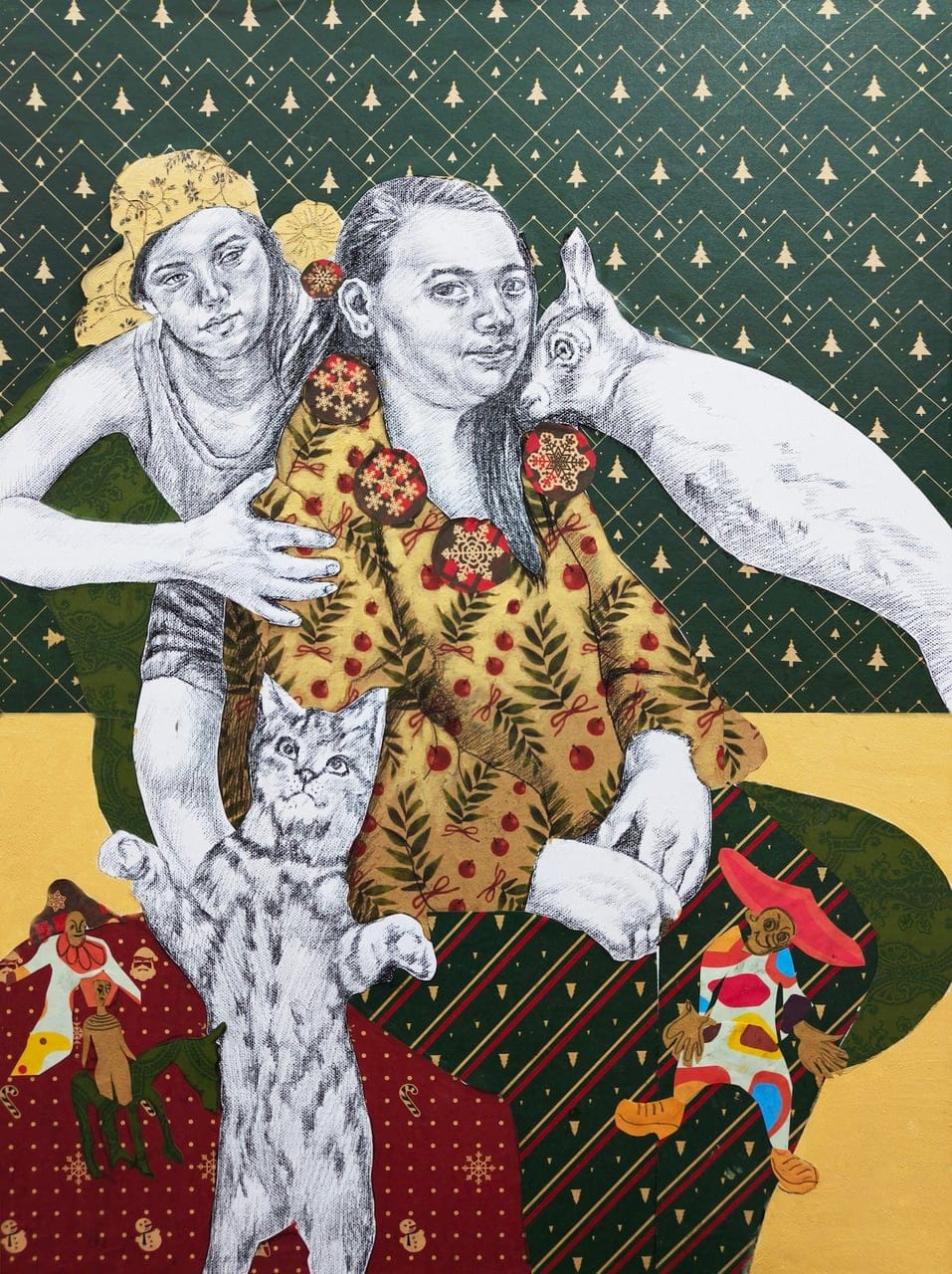 The Daughter Returning Home by 廖婉凝 / Liao WanNing, Mixed media on canvas, 2025