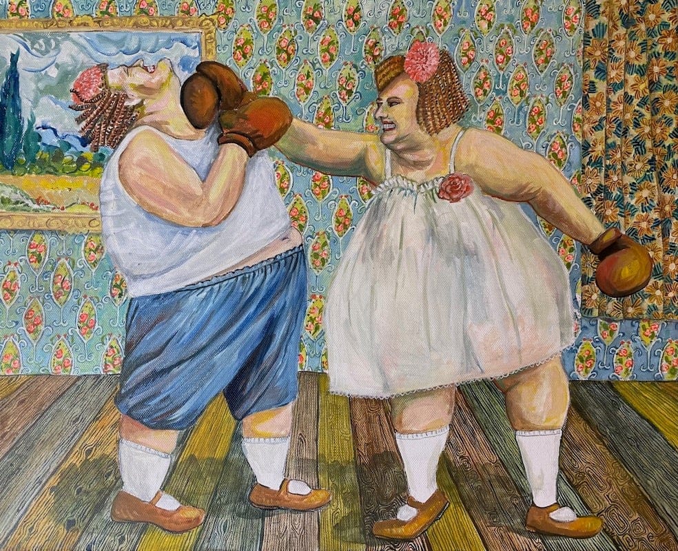 Ka-Pow! by Louise Brown, Oil on canvas