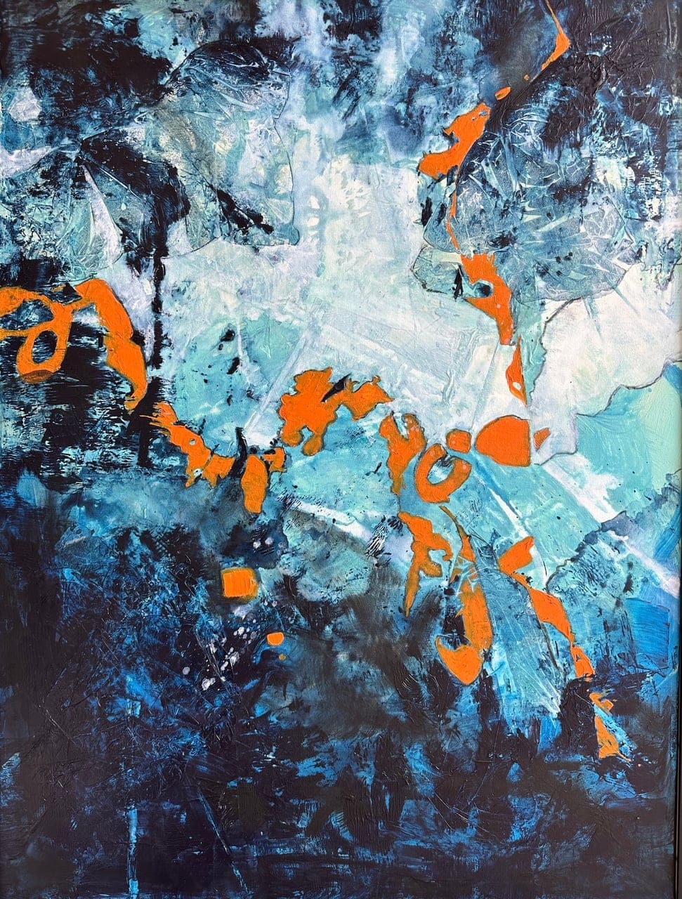 Fire and Ice by Nata Abstra, Acrylic on canvas, 2023