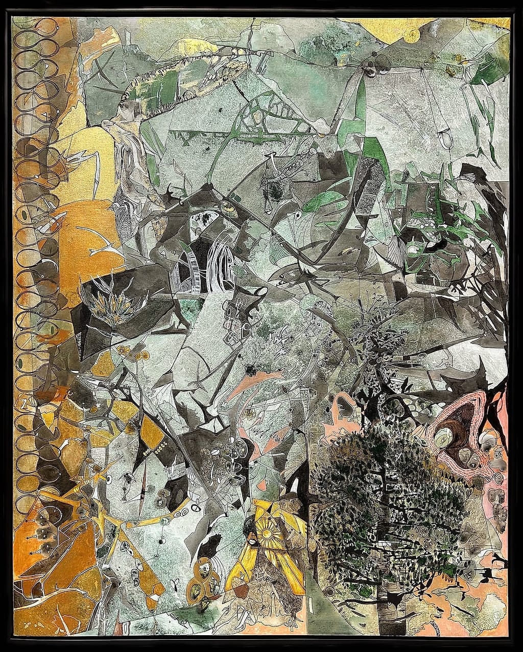 Lofoten Lost by Nina Schjeide, Acrylic and ink on canvas, 2024