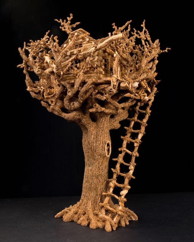 Tree house by Predrag Savic, Wood sculpture