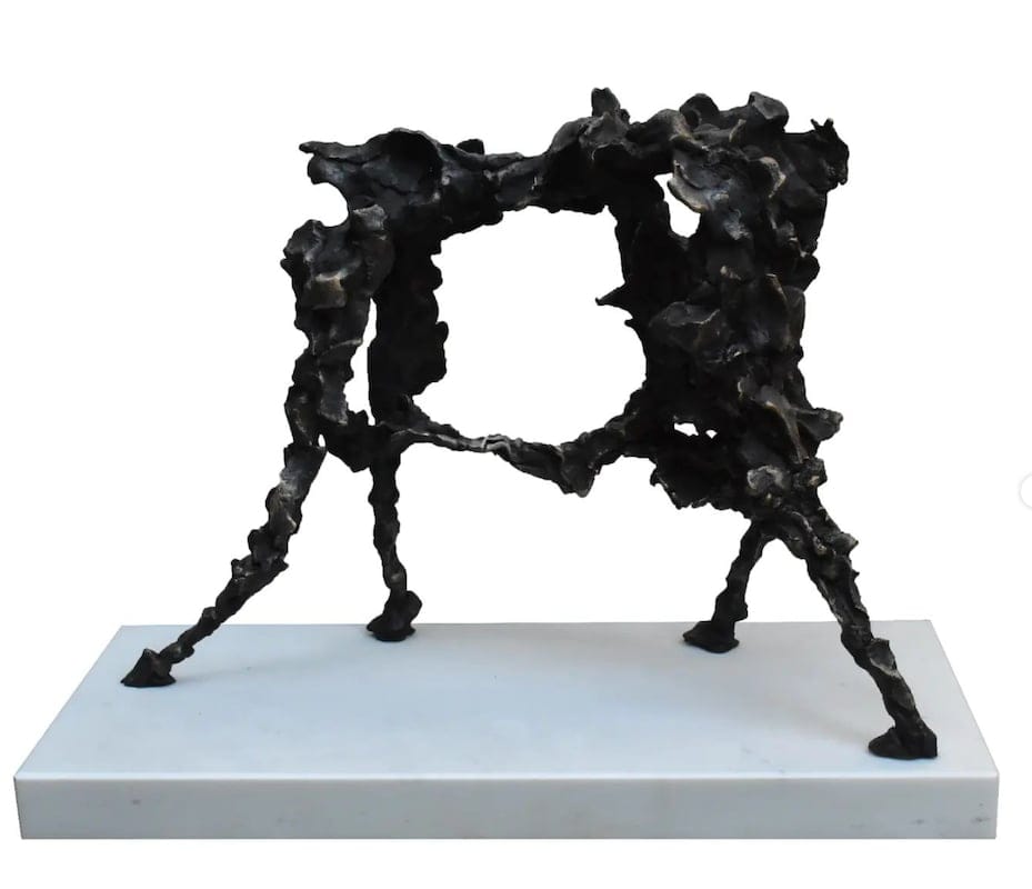 Which came first, the cow or the udder? by Pronus (Teo Herceg), Casted bronze/aluminum and stone