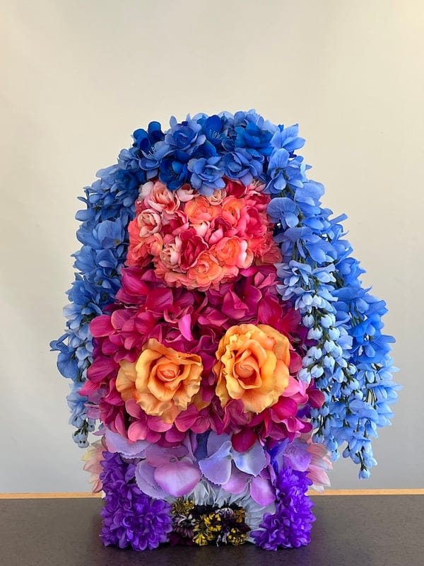A Woman’s Value by Rachel K. Baumann, Mixed media sculpture