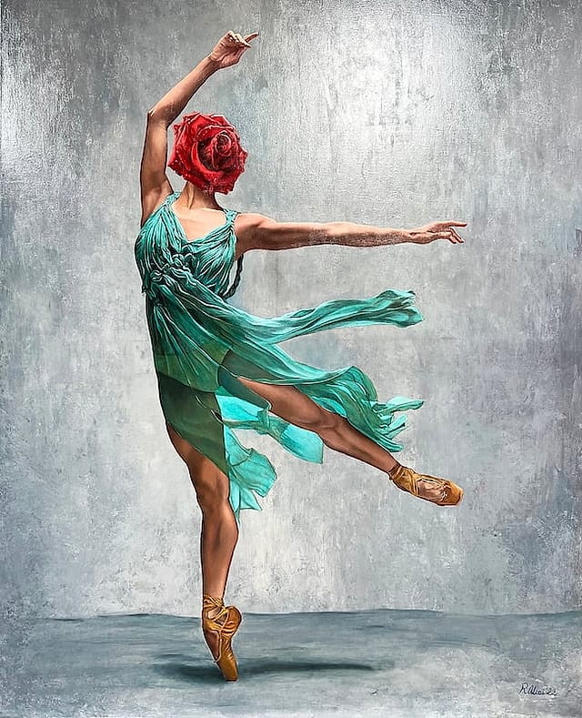 The soul of a dancer by Raffaella Usai, Acrylic on linen