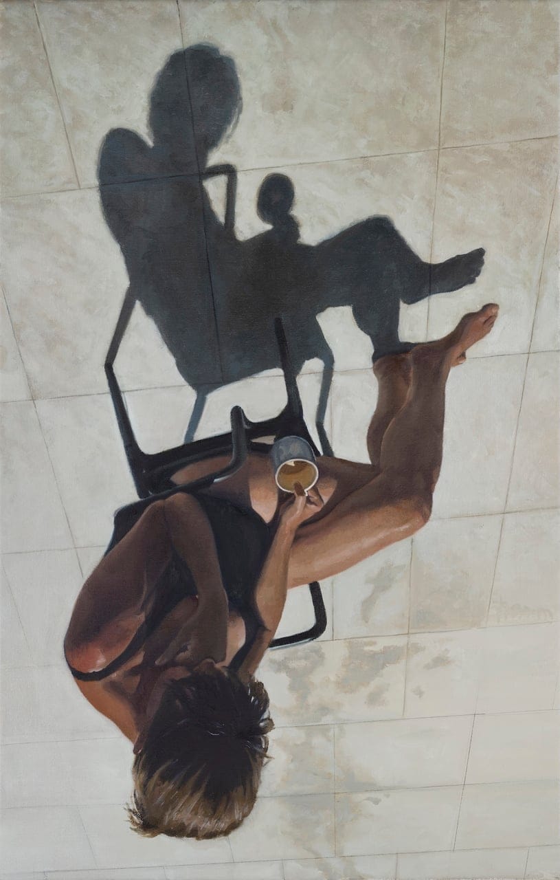 Sometimes it’s hard to stop by Rebecca Holton, Oil on canvas, 2025