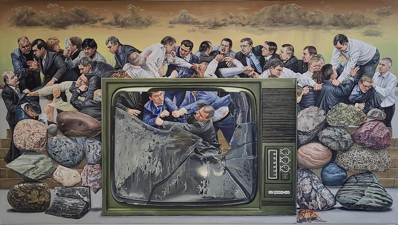 Verkhovna Rada 2010 by Rikke Lydeking, Oil on canvas