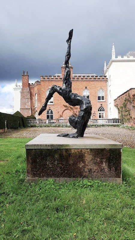 Tiger Stand Gymnast by Rob Beckett, Bronze sculpture