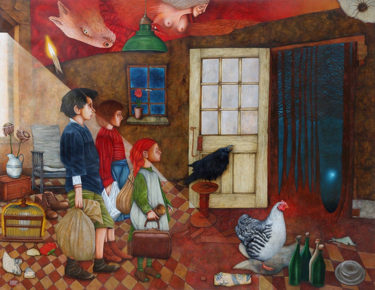Innocent dreamers by Robert Maciej, Oil on canvas, 2025