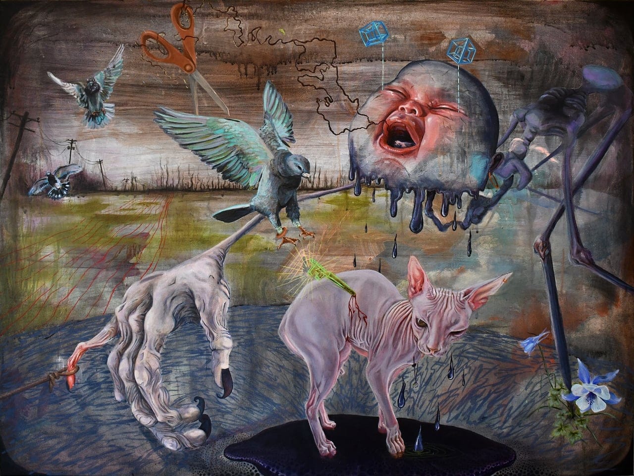 First Winter by Rutz, Acrylic on canvas, 2025