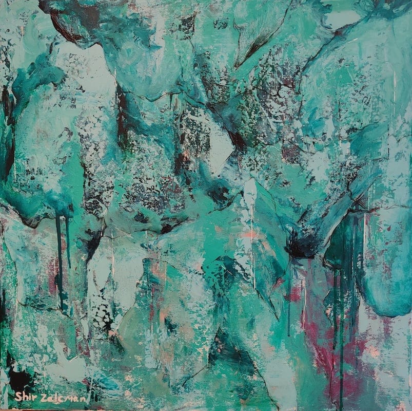Graffiti Sky by Shir Zalcman, Acrylic and charcoal on canvas