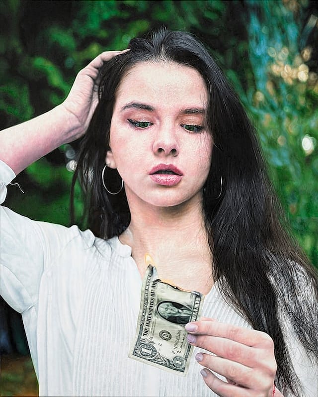 How Much Does A Dollar Cost? Pt. 2 by Spencer Zaborniak, Oil on canvas