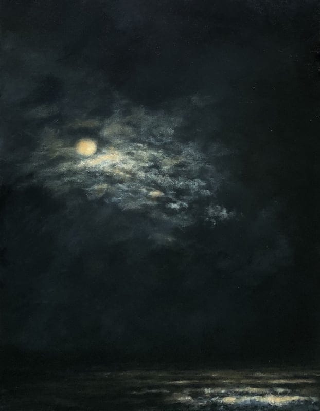 Moonlit Beach by Steffie Wallace, Oil on canvas