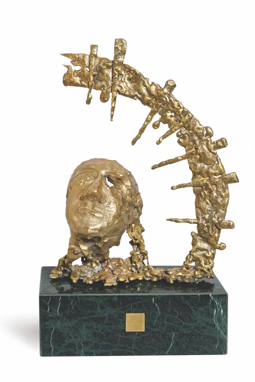 Overwhelmed by Tikran Bayat (Artdiko), Bronze sculpture, 2022