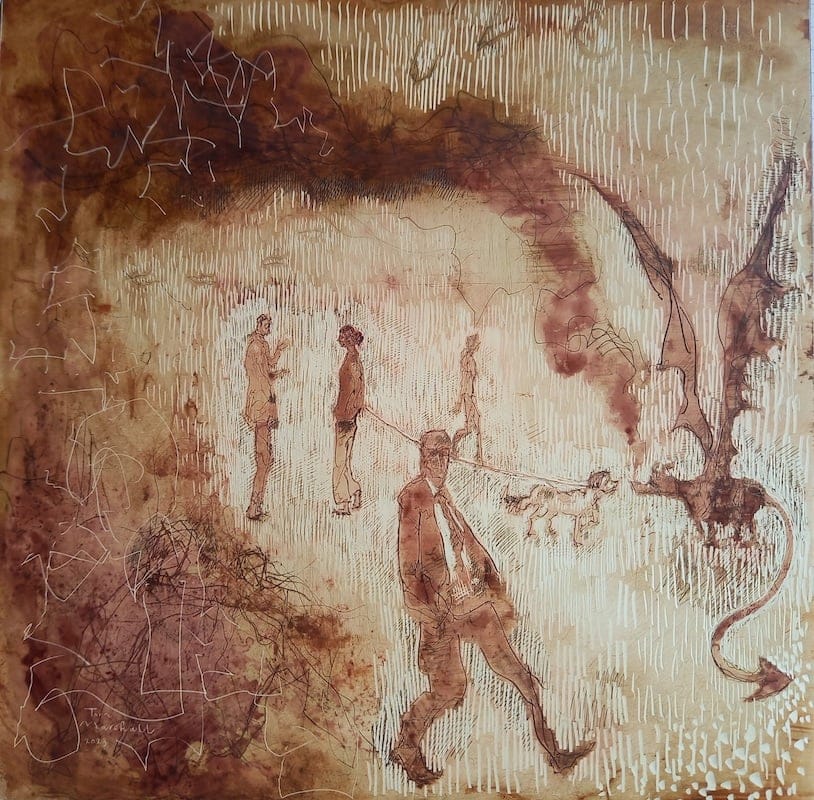 Chances Are by Tom Marshall, Mixed media on “Claybord”