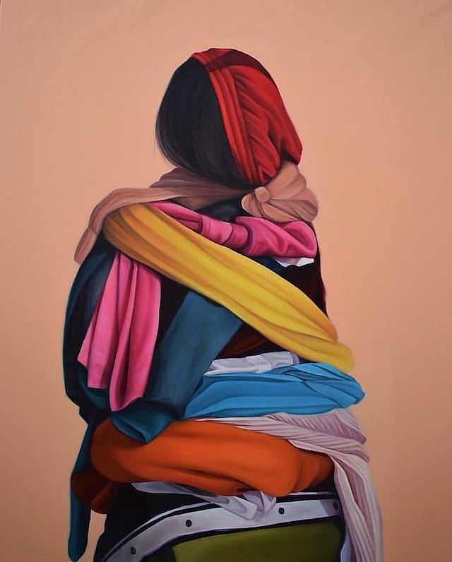 A La Mode by Xenia Zorpidou, Oil on canvas